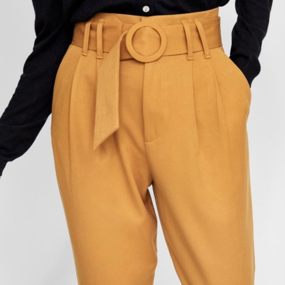 🖤 BLACK ZARA Trousers with BELT - Picture 2 of 6